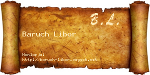 Baruch Libor névjegykártya